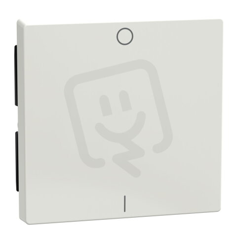 Klapka, Merten System M, se symbolem 0/1, polar white, termoplast lesklý 432219