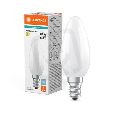 Světelný zdroj LED CLASSIC B V 3.4W 865 Frosted E14 LEDVANCE 4099854779947