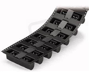 Konektor s pájecími piny THR, pájecí kontakt 1,0x1,0 mm, rovné, černá 6pól.