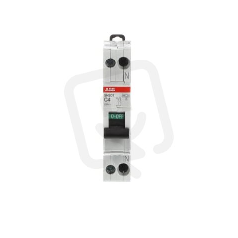 Jednofázový jistič s nulovým pólem SN201-C4 4 A char. C 6kA ABB 2CSS255101R0044