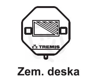 Štítek označení zemnící desky plast Tremis VS060