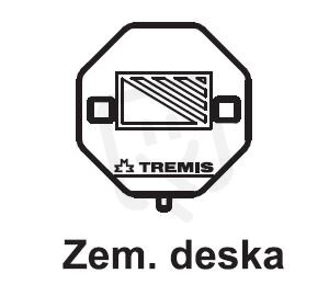 Štítek označení zemnící deska (plast) TREMIS VS060