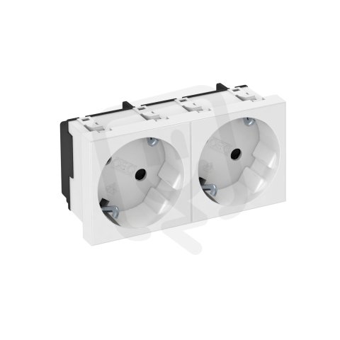 OBO STD-D3 RW2 Zásuvka 33° schuko ochranný kontakt,2-nás. 250V 10/16A čistě bílá
