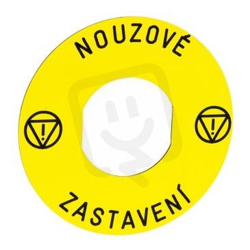 Schneider ZBY9T30 Štítek - NOUZOVÉ ZASTAVENÍ - 60 mm