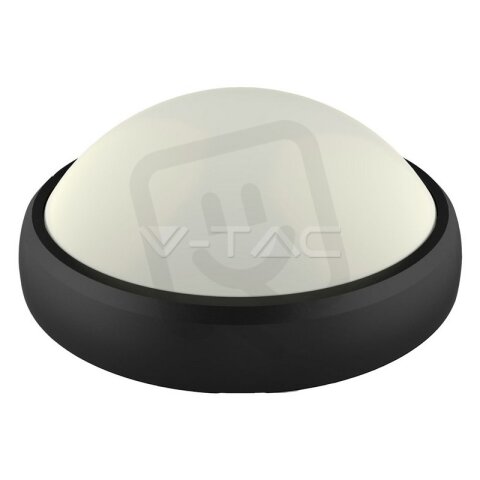 12W LED Full Oval Ceiling Lamp Black Body IP65 Warm White, VT-8010 SKU1350