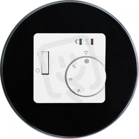 Retro DSR 2T-00000-1131 Termostat analog RTR-E 8011-50 bílý bez čidla Sklo černá
