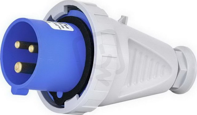 Průmyslová vidlice na pohyblivý přívod 1F, IP67, 16A, 230V, 2p+PE ETI 004482024