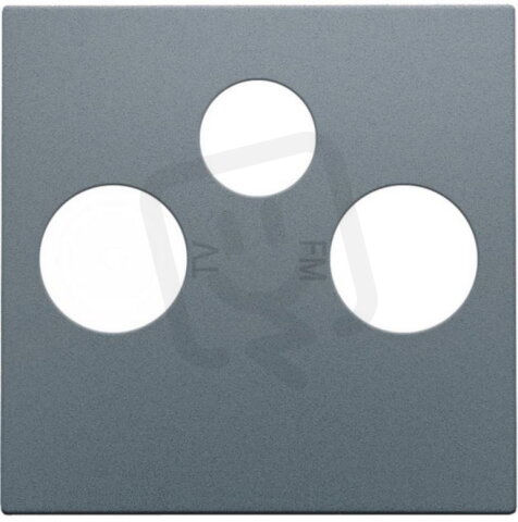 Středový kryt TV+R+SAT-ALU STEEL GREY NIKO 220-69551