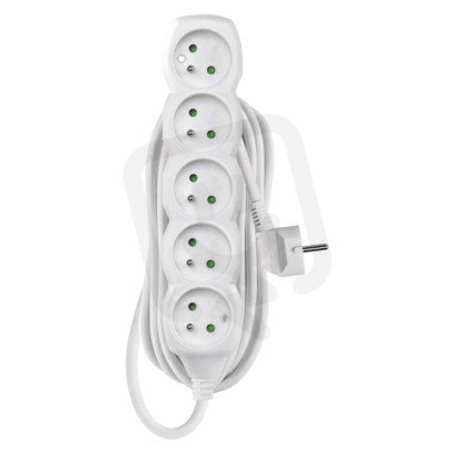 Prodlužovací kabel 7 m 5 zásuvek bílý PVC 1,5mm2 EMOS P0517R