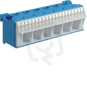 QuickConnect bezšroubový blok N, modrý, 26 svorek, 6x25+20x4mm2, šíře 105mm