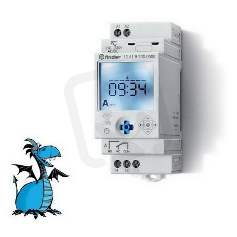 Elektronické spínací hodiny, 1P/16A, 24V AC/DC, TP, NFC FINDER 12.61.0.024.0000