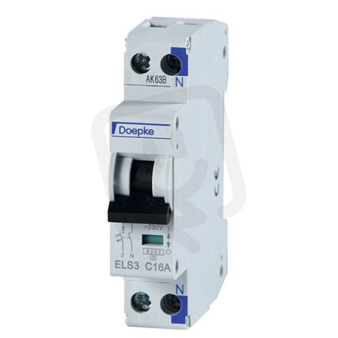 Jistič ELS3 C10/1+N/1TE 1+Npól., C-charakt., 10 A DOEPKE 09915032