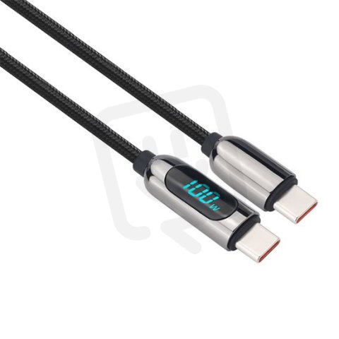 USB-C kabel s displejem USB-C konektor - USB-C konektor 100W 1m SOLIGHT SSC1801