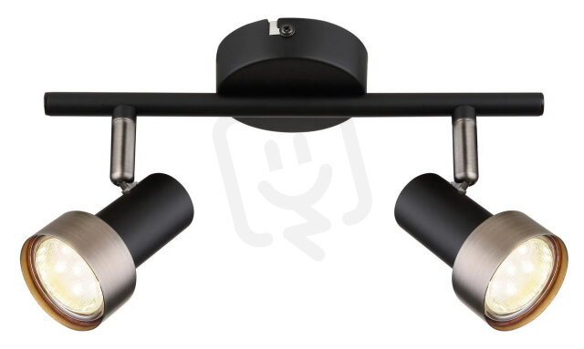 KONRAD GU10 2x 50W IP20 matná černá RABALUX 73012