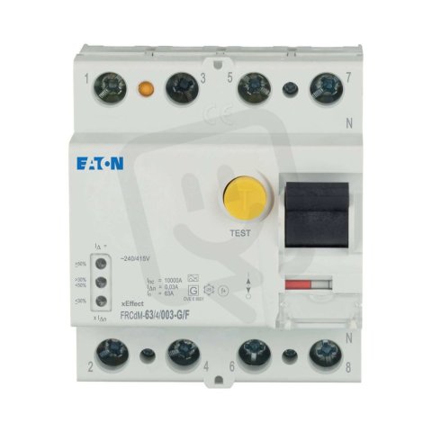 Digitální proudový chránič 10kA FRCdM-63/4/003-G/F 4p 0,03A 63A EATON EP-501267