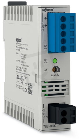 Spínaný napájecí zdroj Classic 1fáz. 24V DC 1 A NEC Class 2 WAGO 787-1602