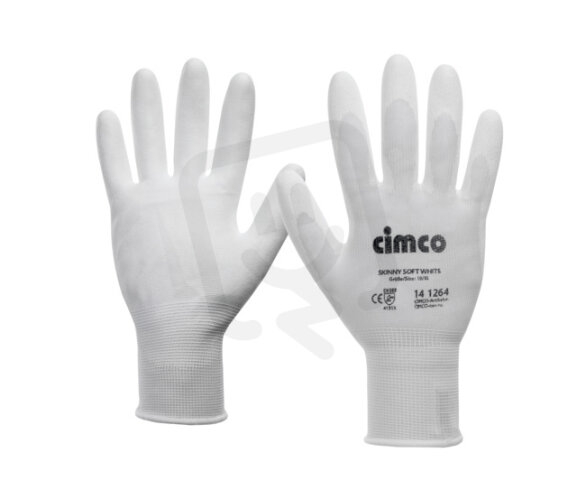 Ochranné pracovní rukavice SKINNY, bílé - vel. 9 CIMCO 141263