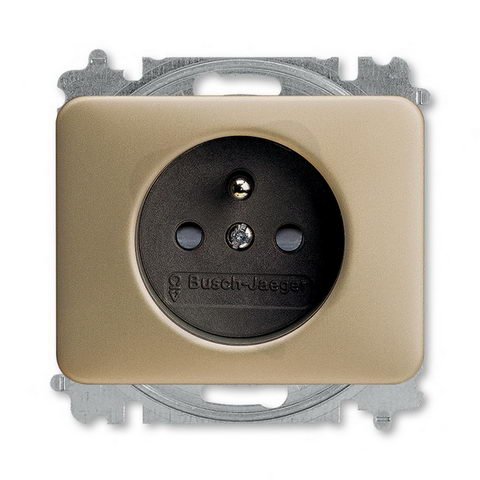 ABB ALPHA EXCLUSIVE Zásuvka s ochr. kolíkem a clonkami palladium 5519B-A02357260