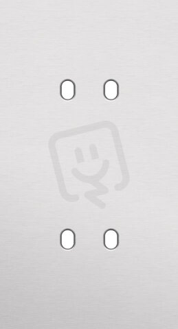 2násobný čelní panel, svislý, NIKO Toggle alu GREY BRUSHED 155-57852