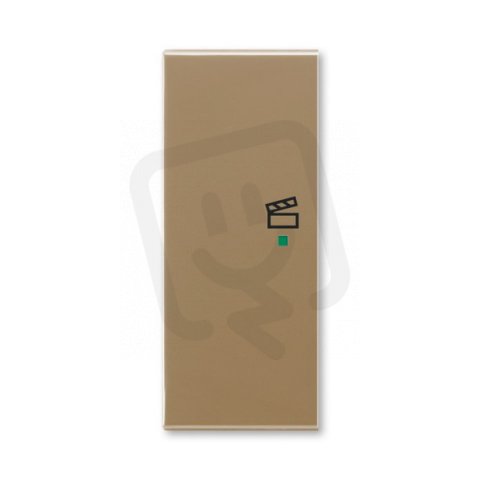 ABB Element Kryt 2násobný levý symbol scény kávová/ledová opálová
