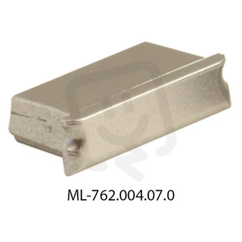 Koncovka bez otvoru pro PZ, stříbrná barva, 1 ks MCLED ML-762.004.07.0