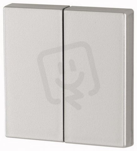 CWIZ-02/43 Kryt RF tlačítka 2x1/2 55x55mm 1-0 Stříbrná lesklá Eaton 173001