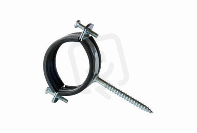 Objímka s gumou 50-63mm a vrutem 70mm, pozink KOŇAŘÍK 16505063