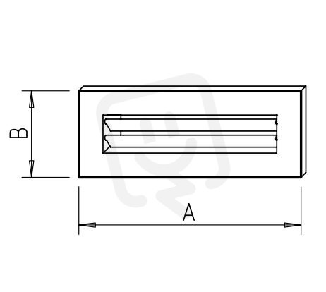Ploché plastové potrubí - stěnový výfuk  FK-WA 200 AL (aluminium) HELIOS 9351