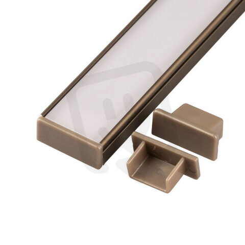Koncovka profilu N14B bronzová T-LED 096648