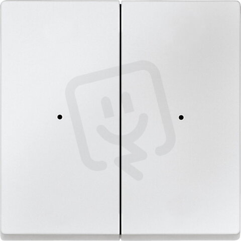 Klapka, Merten System M, pro tlačítkový modul 2násobný, polar white, matný plast
