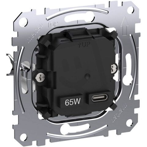 Mechanizmus USB rychlonabíječky, Merten, USB C 65W PD SCHNEIDER MEG4366-0130