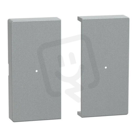 Klapka, Merten System M, pro tlačítkový modul 2násobný, aluminium, matný plast