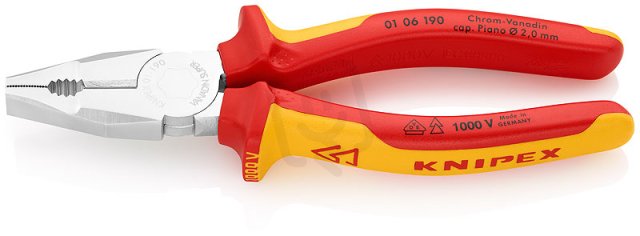 KNIPEX 0106190 kleště kombinované do 1kV chromované 190mm KN 01 06 190