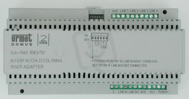 Urmet 1083/50 Interface pro 2 vstupy a 4 stoupačky, 10 DIN modulů