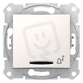 Sedna Ovládač tlačítkový 12V orient.kontrolka 'zvonek' 1/0So Cream SCHNEIDER