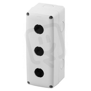 Skříňka pro 3 přístroje, prům. 22mm, šedá GEWISS GW27103