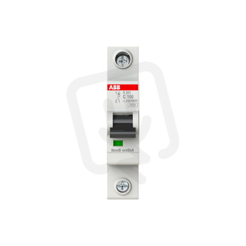 S201-C100 1 fázový jistič 100A char. C 6kA ABB 2CDS251001R0824