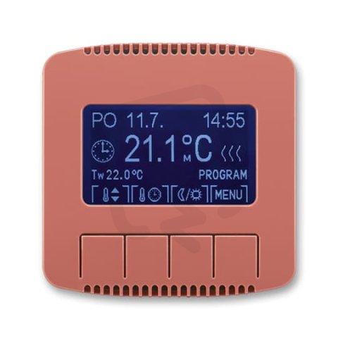 Termostat univerzální programovatelný 3292A-A10301 R2 vřesová červená Tango ABB