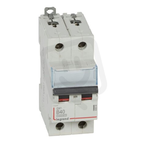 DX3 JISTIČ, 2 PÓLOVÝ, CHAR. B,40A 10000A/16KA LEGRAND 408946
