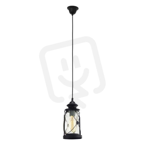 Závěsné svítidlo BRADFORD 1xE27 černá 60W IP20 EGLO 49213