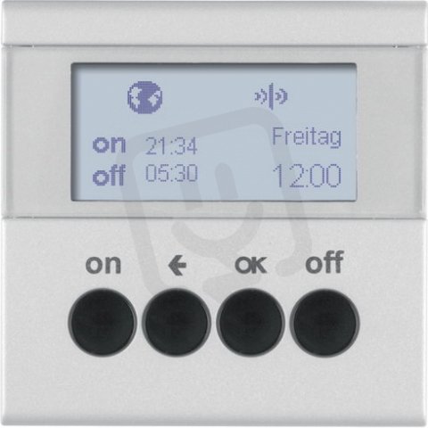 KNX RF časový spínač, quicklink, S.1/B.x, stříbrná mat BERKER 85745283