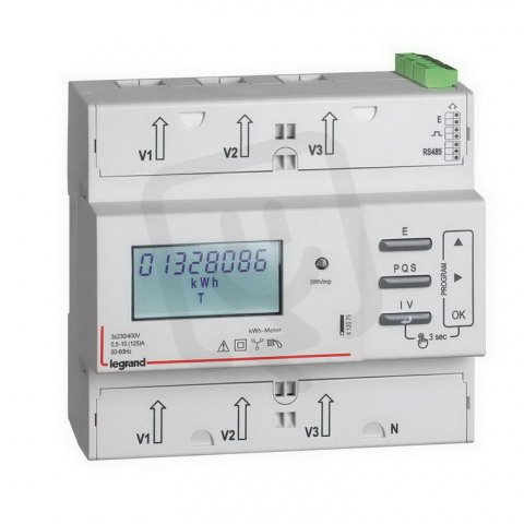 EMDX3 ELEKTROMĚR MID 3F PŘÍMÝ 125A RS485 + IMPULZNÍ VÝSTUP LEGRAND 412075