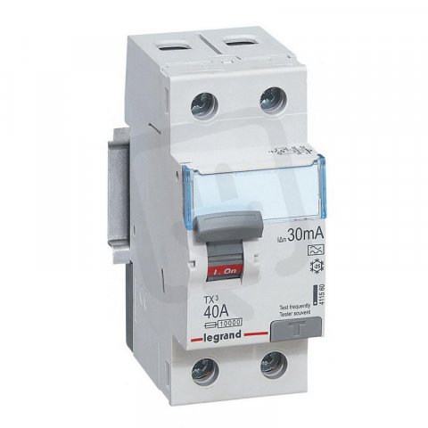 TX3 PROUDOVÝ CHRÁNIČ, 2 PÓLOVÝ, 40A 30MA, TYP A LEGRAND 411560