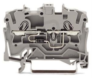 Svorka pro moduly 2 vodiče s diodou 1N4007 šedá 2,5mm2 Wago 2002-1211/1000-410