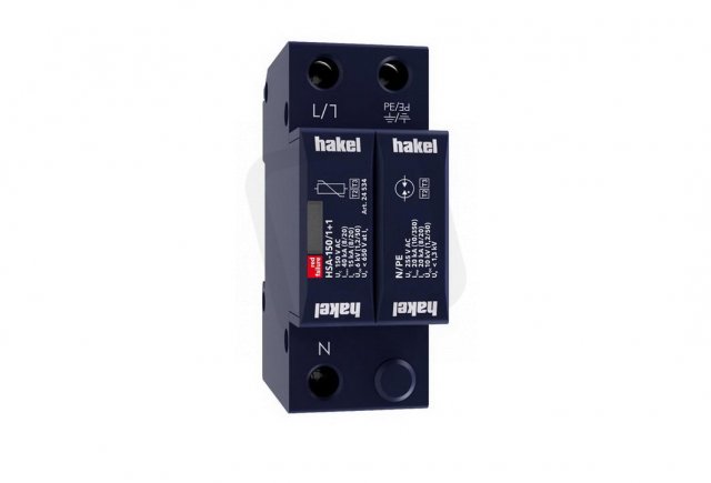 Svodič rázového přepětí HSA-150/1+1 SPD typ 2+3 HAKEL 24534