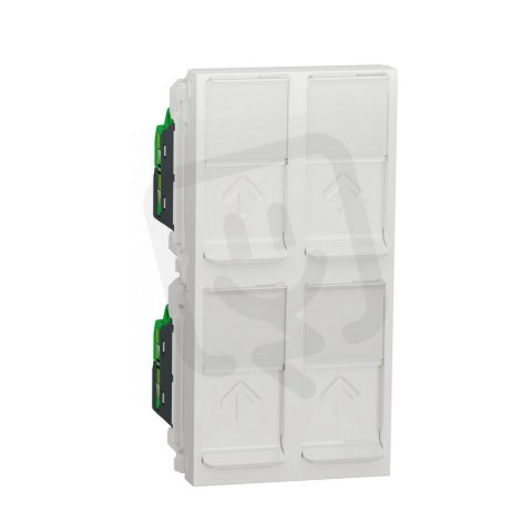 Datová zásuvka NOVÁ UNICA 4xRJ45 Kat. 6A UTP, 4M, Bílá SCHNEIDER NU348518