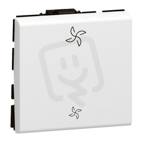 MOSAIC EASYLED OVLADAČ VENTILÁTORU 2 MODULY ANTIBAKTERIÁLNÍ BÍLÁ LEGRAND 077027L