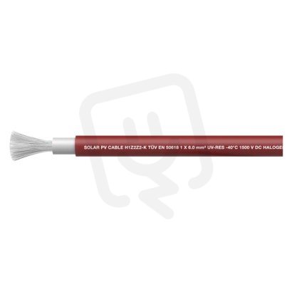 Solární kabel PV H1Z2Z2 červený 6mm, 500 m EMOS S9404