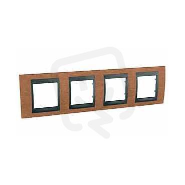 Unica Top Krycí rámeček čtyřnásobný, Cherry/Grafit SCHNEIDER MGU66.008.2M2