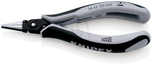 Přesné přidržovací kleště na elektroniku ESD 130 mm KNIPEX 34 42 130 ESD